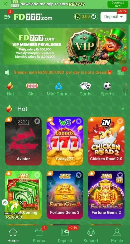 FD777 game interface